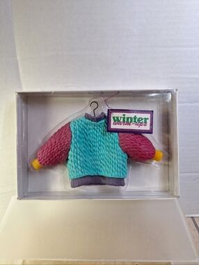 Department 56 Winter Warm Ups Ugly Christmas Sweater Ornament 1994 6"x4.5"